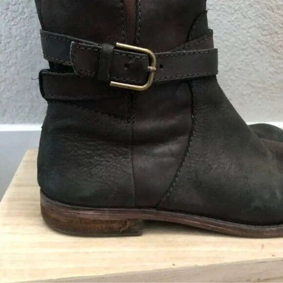 Lucky Brand Espresso Brown Ostrand Leather Riding Boots 8 - Picture 6 of 6